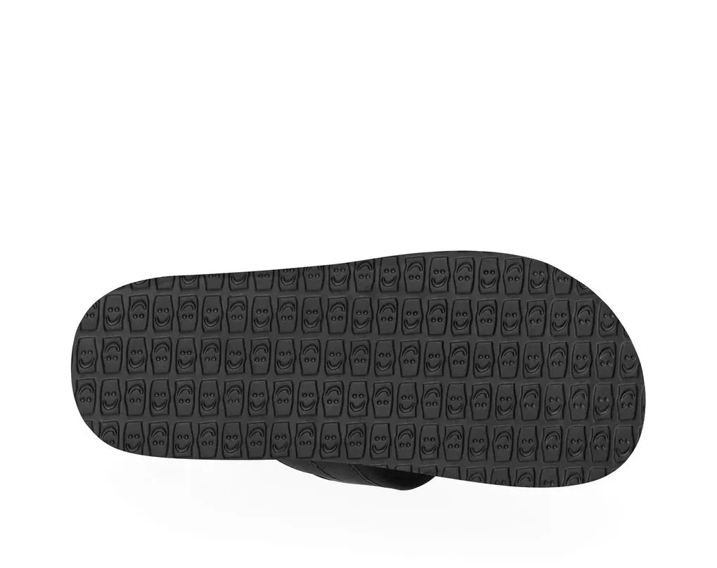 Sanuk Men's Beer Cozy 2 Flip-Flops – Soft Cushioned Sandals with Beer Cozy Footbed for All-Day Comfort, Charcoal
