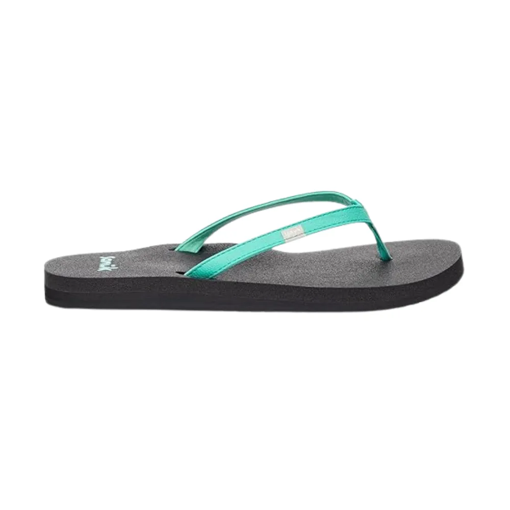 Sanuk Women's Yoga Joy Flip-Flop Sandals – Lightweight Cushioned Thong Sandals with Real Yoga Mat Footbed and Soft Lining for All-Day Comfort