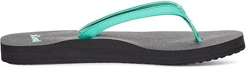 Sanuk Women's Yoga Joy Flip-Flop Sandals – Lightweight Cushioned Thong Sandals with Real Yoga Mat Footbed and Soft Lining for All-Day Comfort
