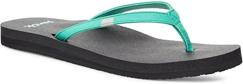 Sanuk Women's Yoga Joy Flip-Flop Sandals – Lightweight Cushioned Thong Sandals with Real Yoga Mat Footbed and Soft Lining for All-Day Comfort
