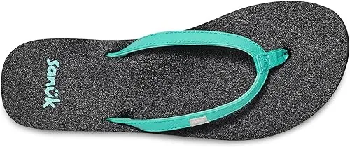 Sanuk Women's Yoga Joy Flip-Flop Sandals – Lightweight Cushioned Thong Sandals with Real Yoga Mat Footbed and Soft Lining for All-Day Comfort
