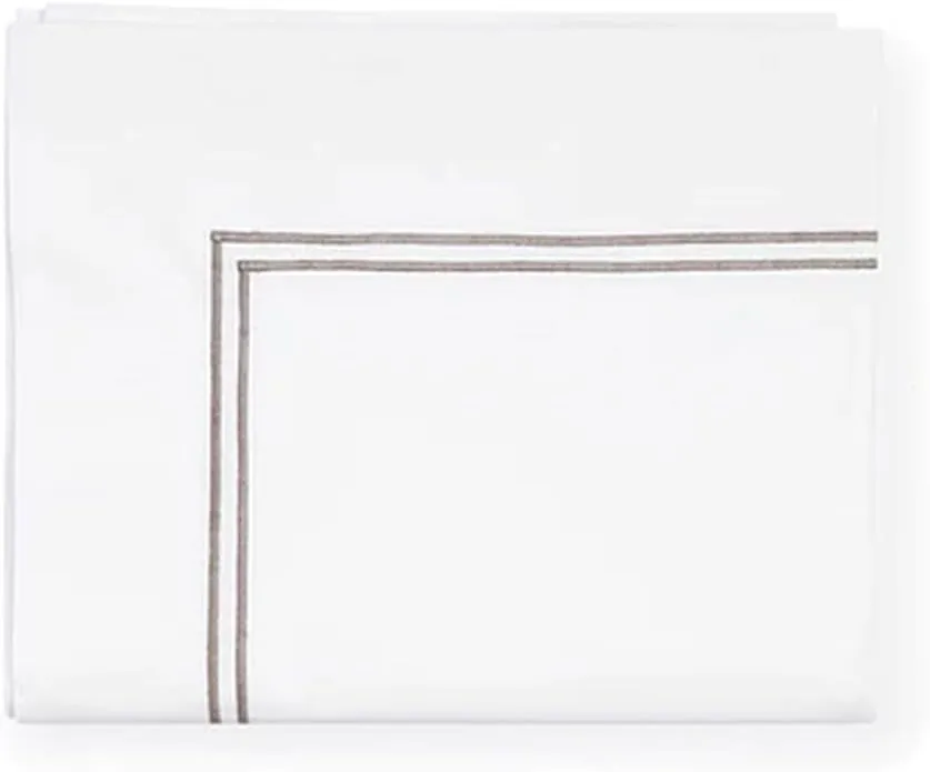Sferra Grande Hotel by King Flat Sheet 114x114 (White/grey)