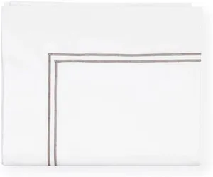 Sferra Grande Hotel by King Flat Sheet 114x114 (White/grey)