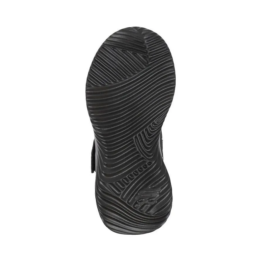 Skechers Kids Bounder Dripper Drop Black Hook & Loop Trainers