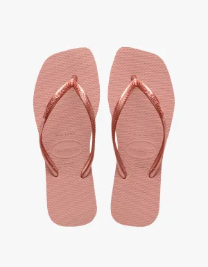 Slim Square Solid Jandals - Crocus Rose