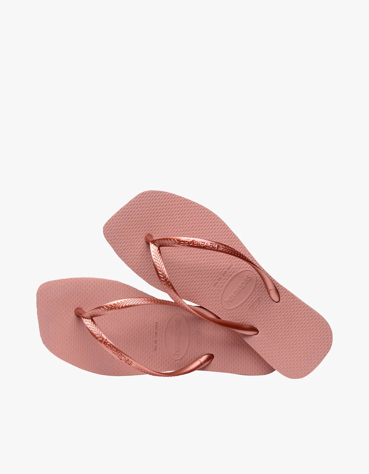 Slim Square Solid Jandals - Crocus Rose