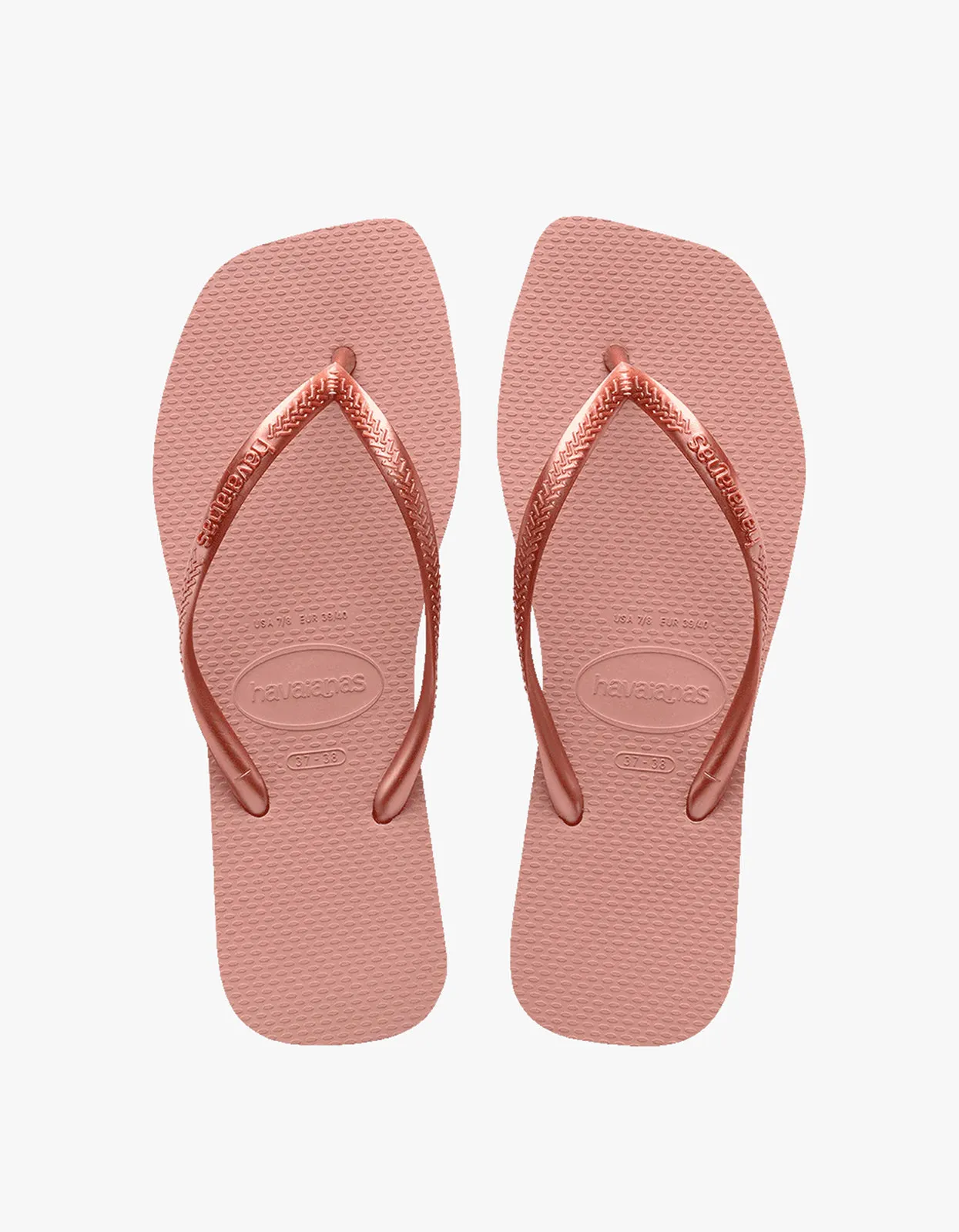 Slim Square Solid Jandals - Crocus Rose