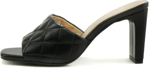 Soda JITTER ~ Women Slip On Flat Heel Squared Toe Diamond Quilted Fashion Sandal