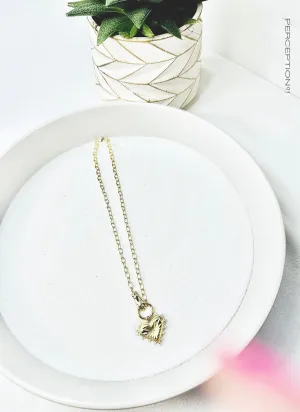 Soft Handed Heart Charm Necklace
