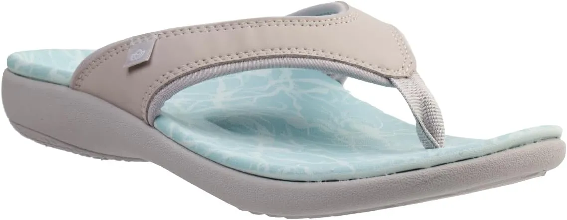 Spenco Women's Yumi Reflection Flip-Flop, Grey, 10 Wide
