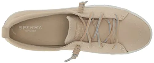 Sperry Women's Crest Vibe Platform Sneaker, Cream Stripe, 11
