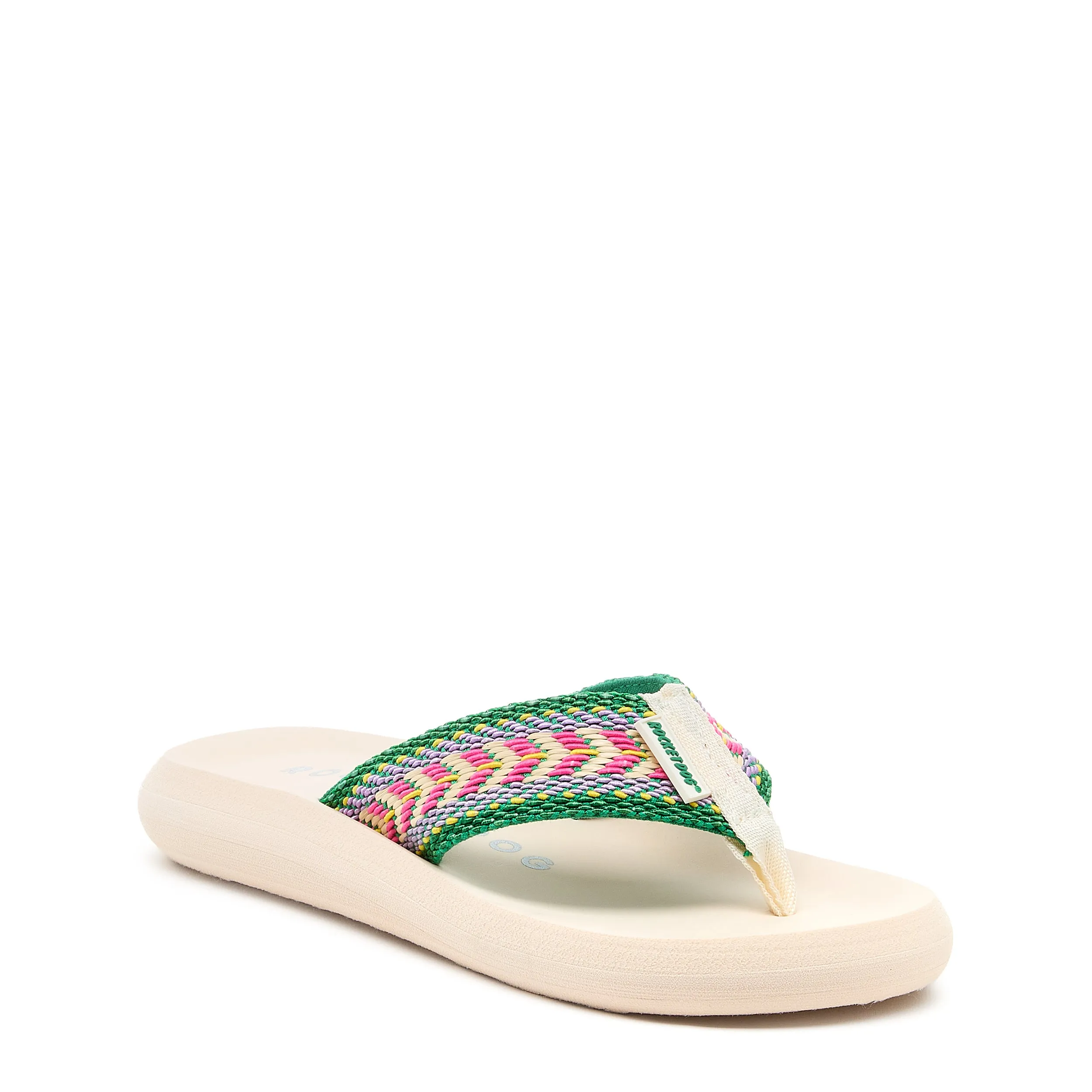 Spotlight Pink Geometric Flip-Flops