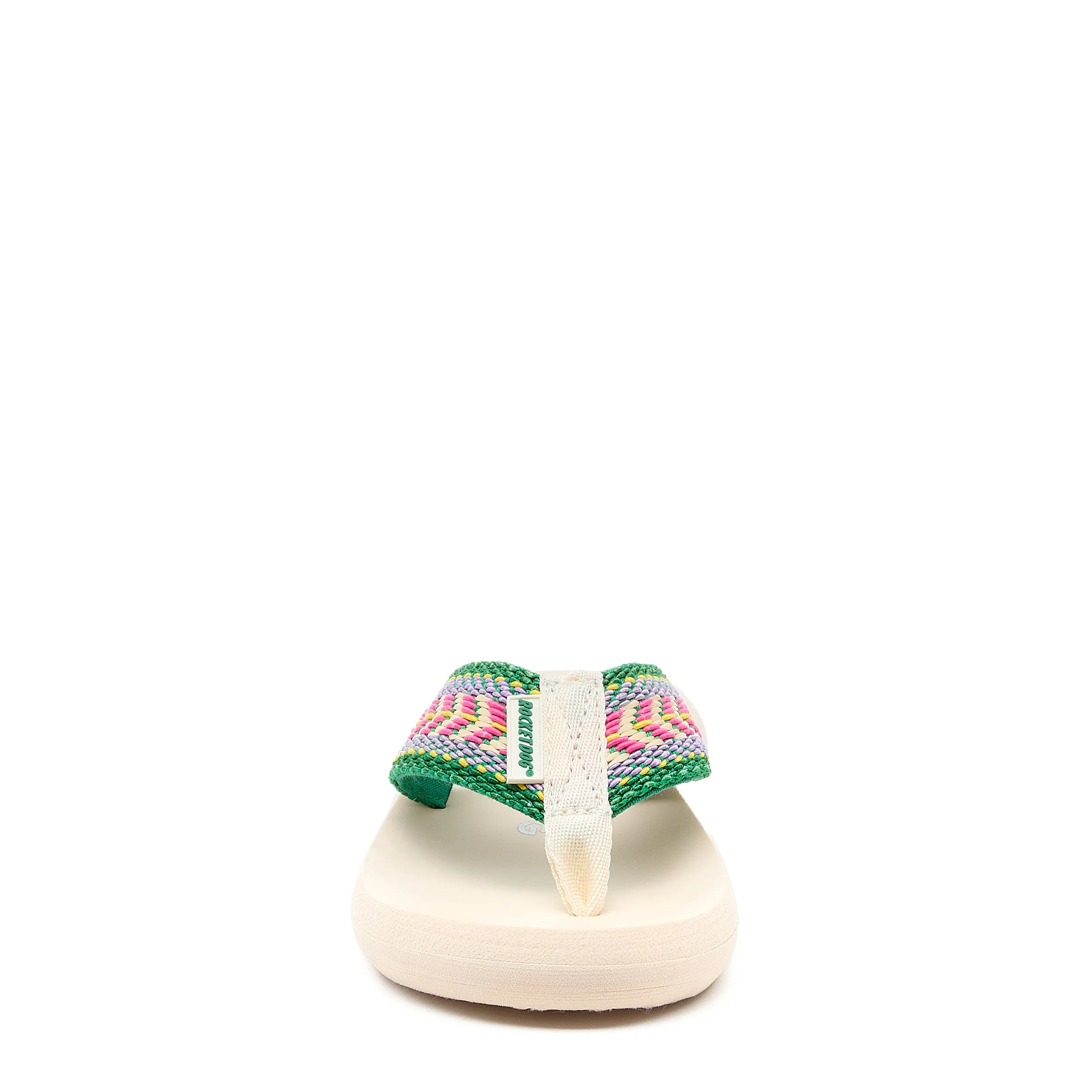 Spotlight Pink Geometric Flip-Flops