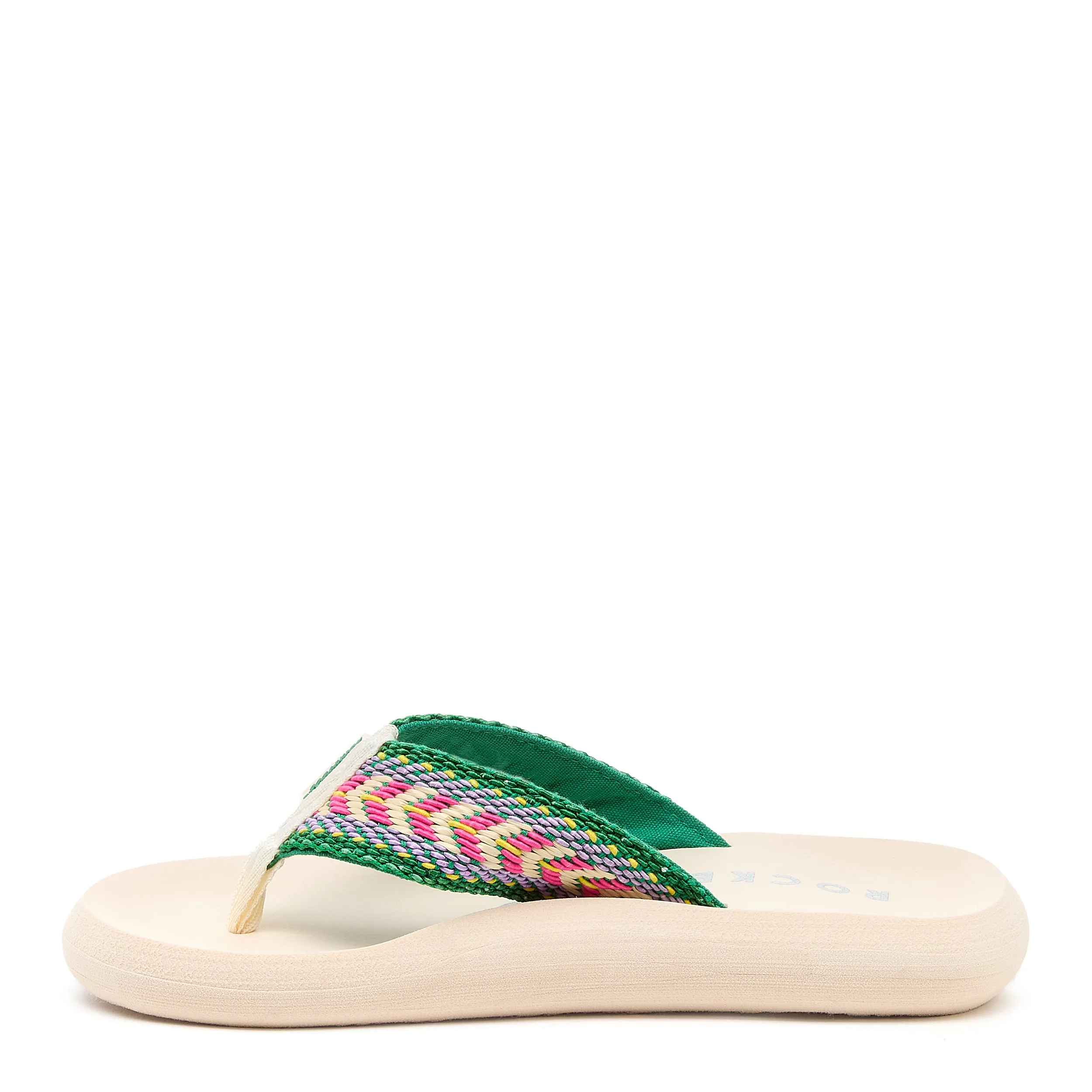 Spotlight Pink Geometric Flip-Flops