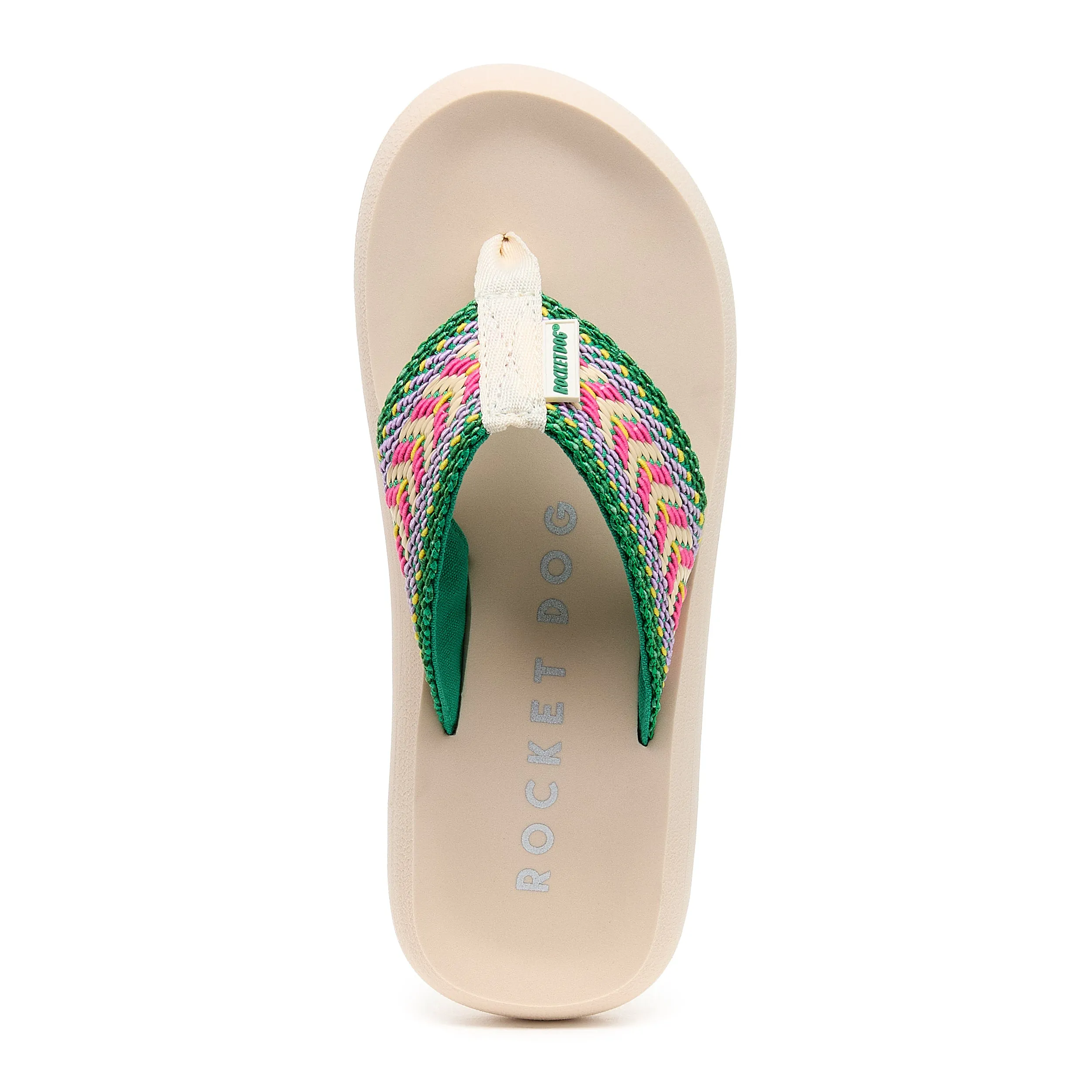 Spotlight Pink Geometric Flip-Flops