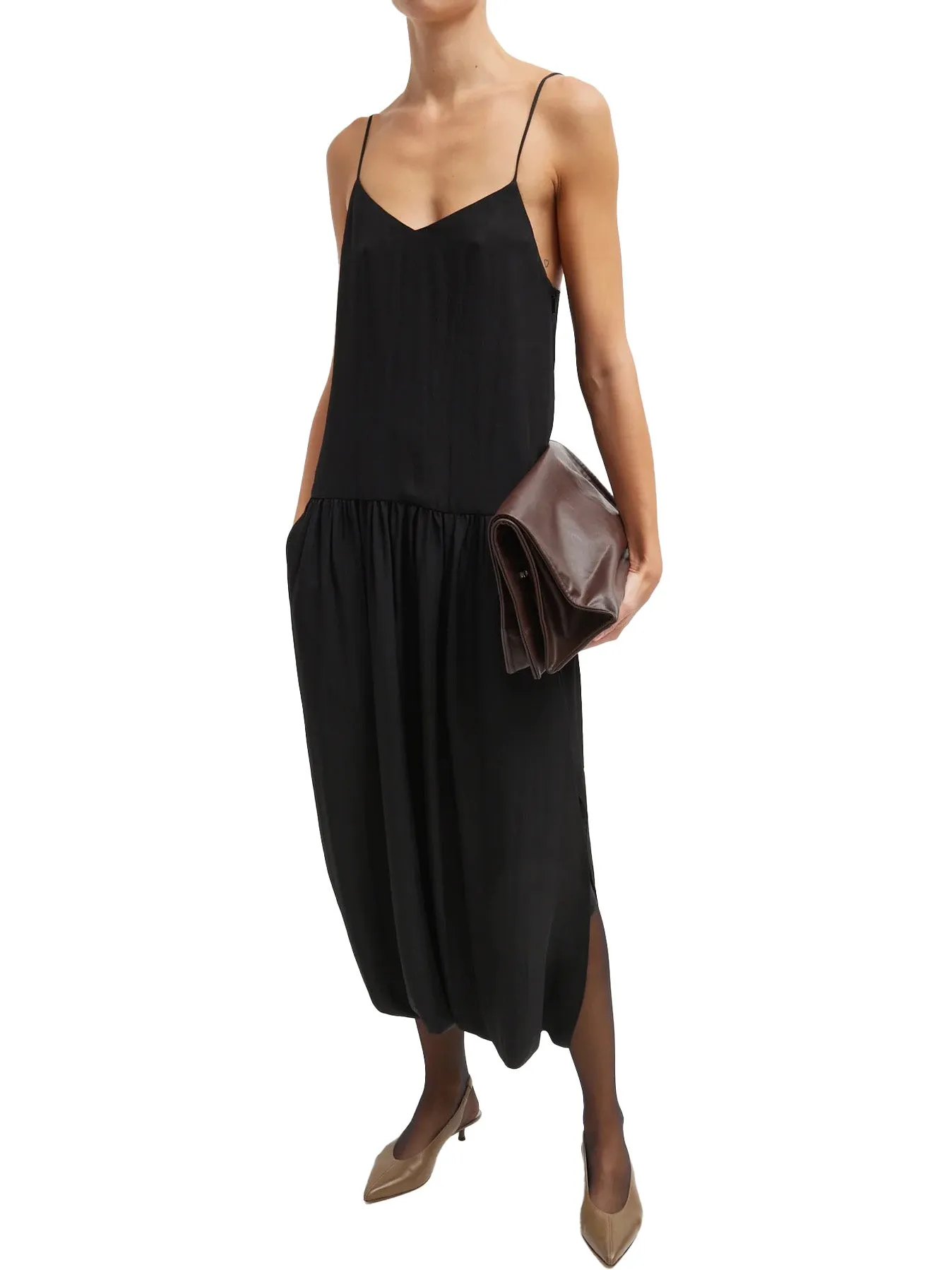 Spring Acetate Strappy Jalouise Dress