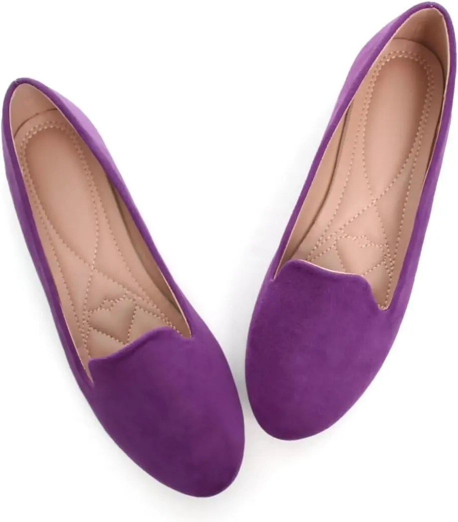 Stunner Women's Flats Classic Candy Colored Cute Slip On Ballet Shoes Soft Solid Dress Flat Shoes