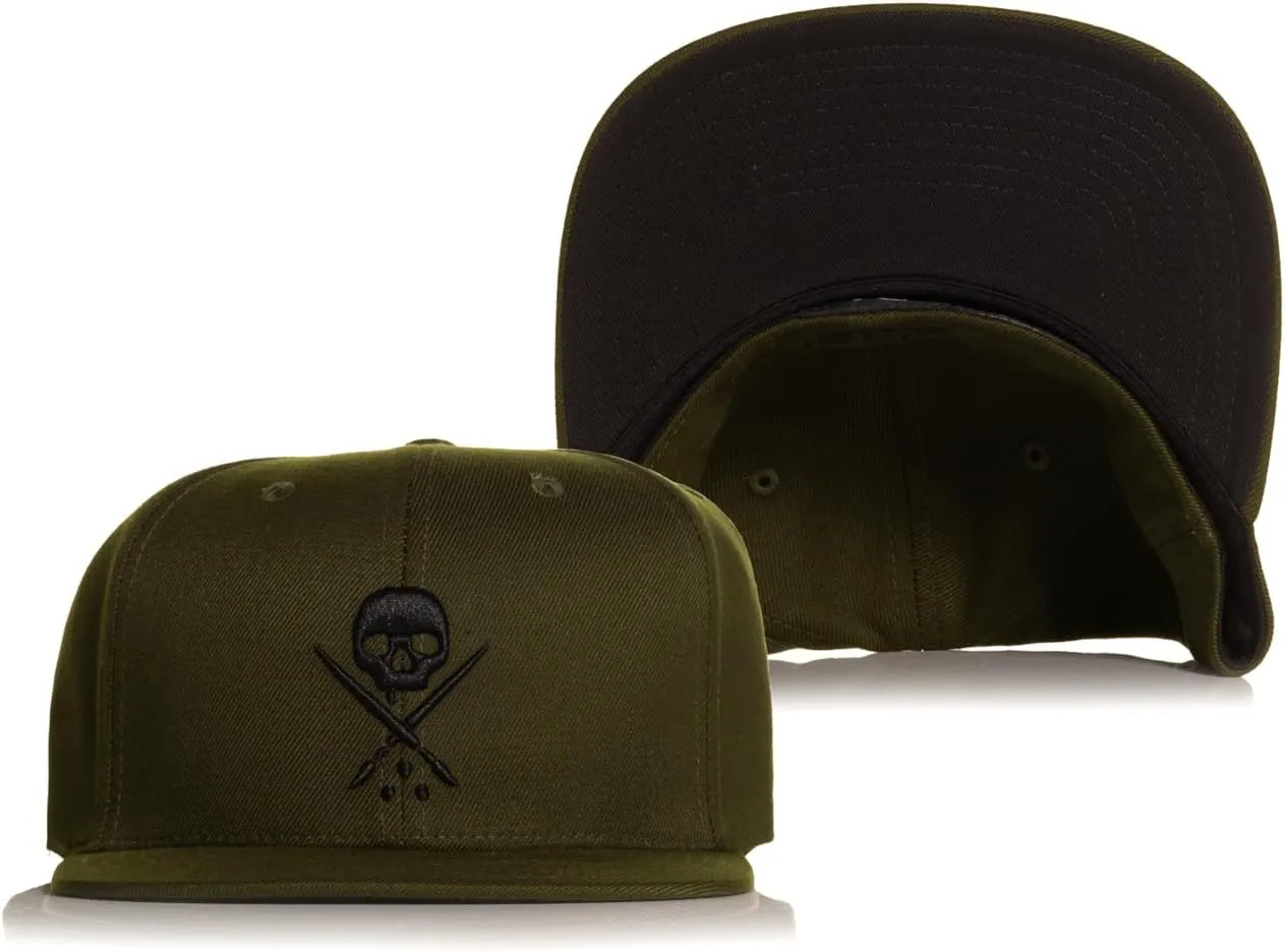 Sullen Badge Fitted Tattoo Lifestyle Logo Flat Bill Hat