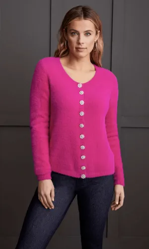 Sweater Cardigan With Fancy Buttons