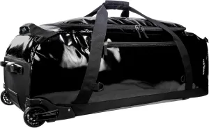 Tatonka Large Travel Bag with 135 L Volume and Wheels, Lockable Zip and Padded Base, Black, L
