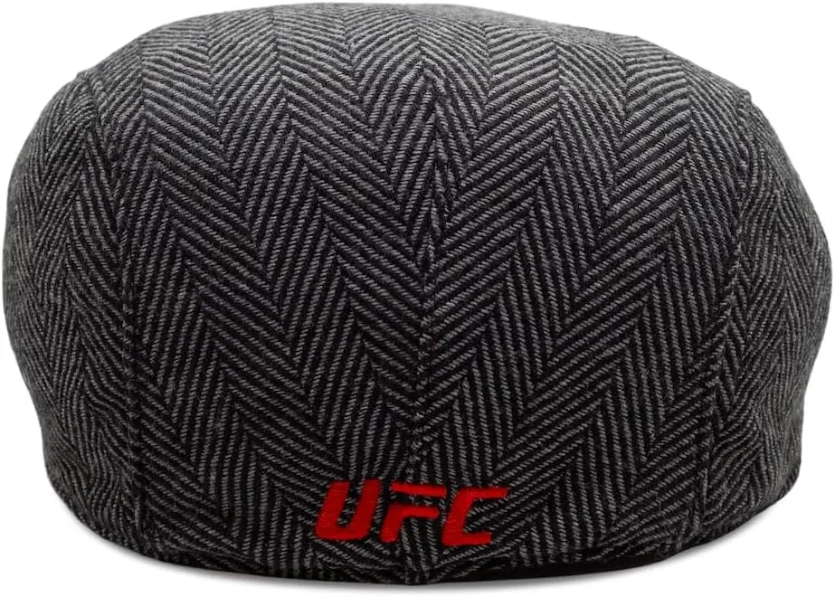 The Original UFC Single Panel Boston Scally Cap - Flat Cap Fitted Hat for Men - Grey