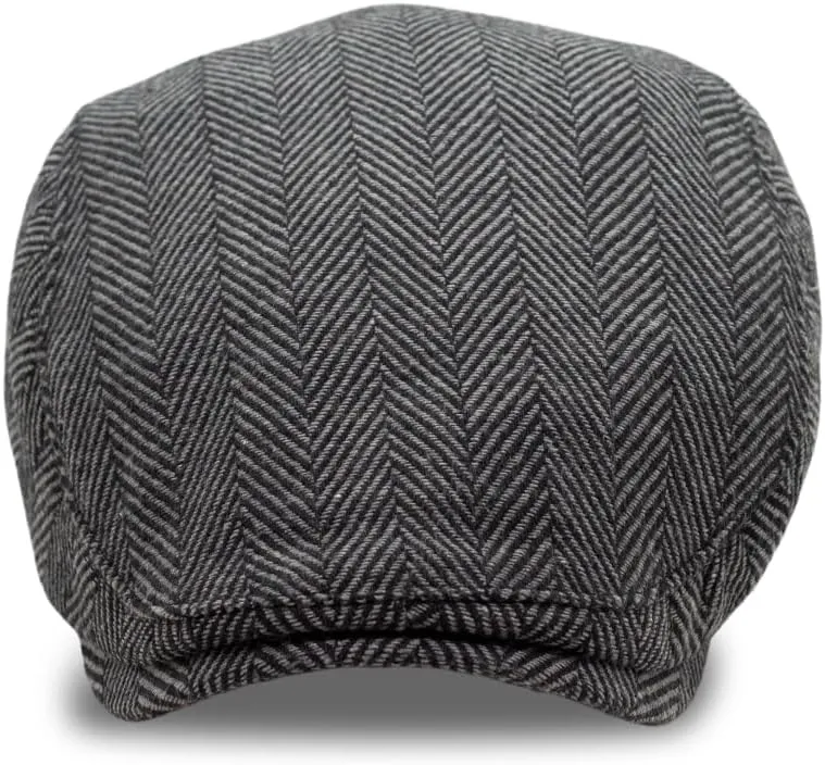The Original UFC Single Panel Boston Scally Cap - Flat Cap Fitted Hat for Men - Grey
