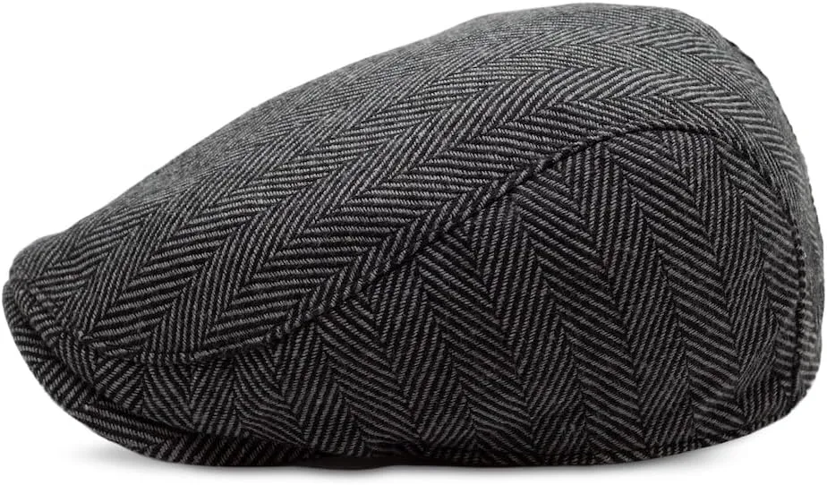 The Original UFC Single Panel Boston Scally Cap - Flat Cap Fitted Hat for Men - Grey