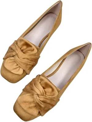 TN TANGNEST Womens Dress Flats Fashion Soft Pointed Toe Bowknot Slip On Flat Shoes