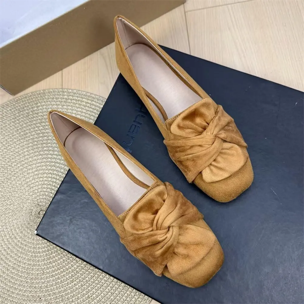TN TANGNEST Womens Dress Flats Fashion Soft Pointed Toe Bowknot Slip On Flat Shoes
