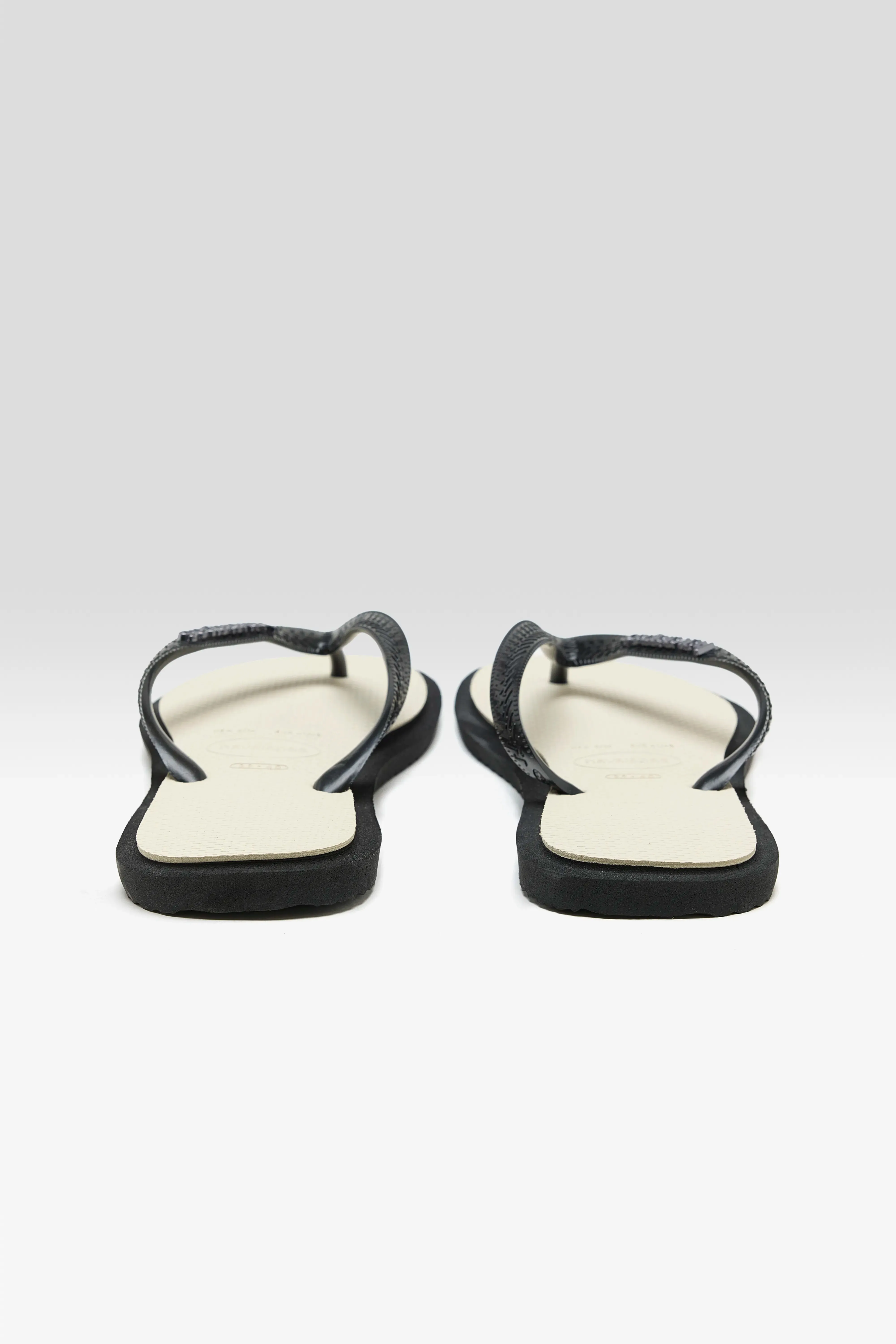 Top Square Fusion Flip Flops for Women  (251 / W / BLACK)