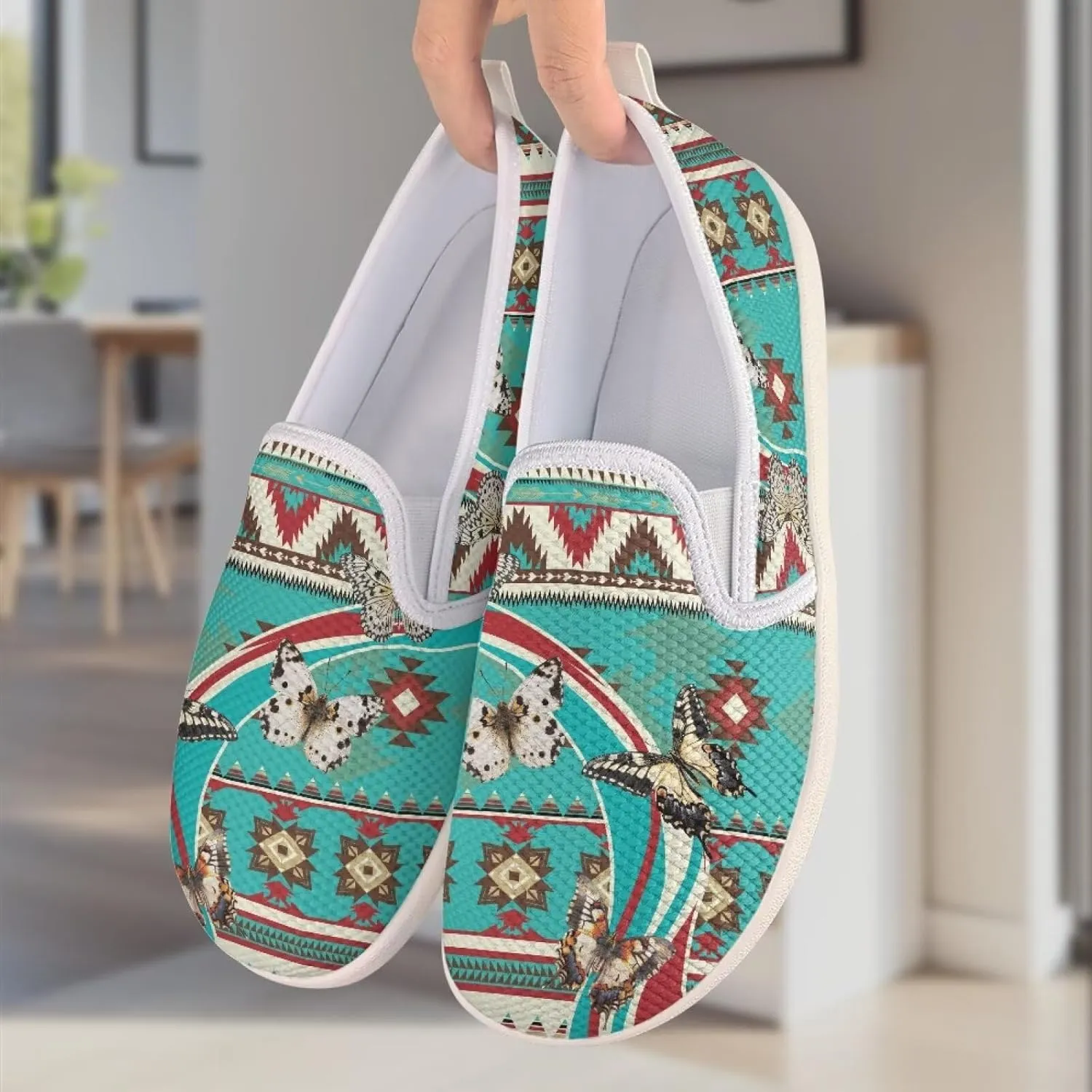 Trendy Womens Flats Shoes Ethnic Style Casual Shoes for Women Slip On Shoes