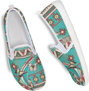 Trendy Womens Flats Shoes Ethnic Style Casual Shoes for Women Slip On Shoes