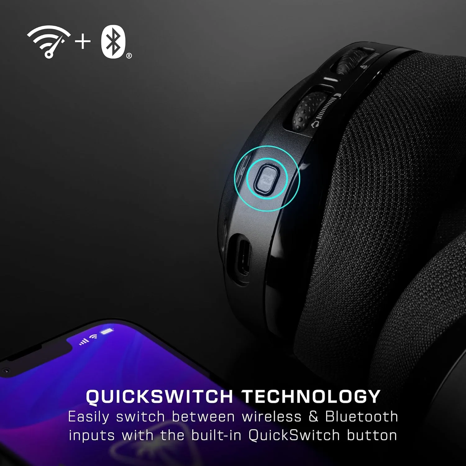 Turtle Beach Stealth 600 Wireless Multiplatform Amplified Gaming Headset for PC, PS5, PS4, & Mobile – Bluetooth, 80-Hr Battery, Noise-Cancelling Flip-to-Mute Mic, Waves 3D Audio –Black