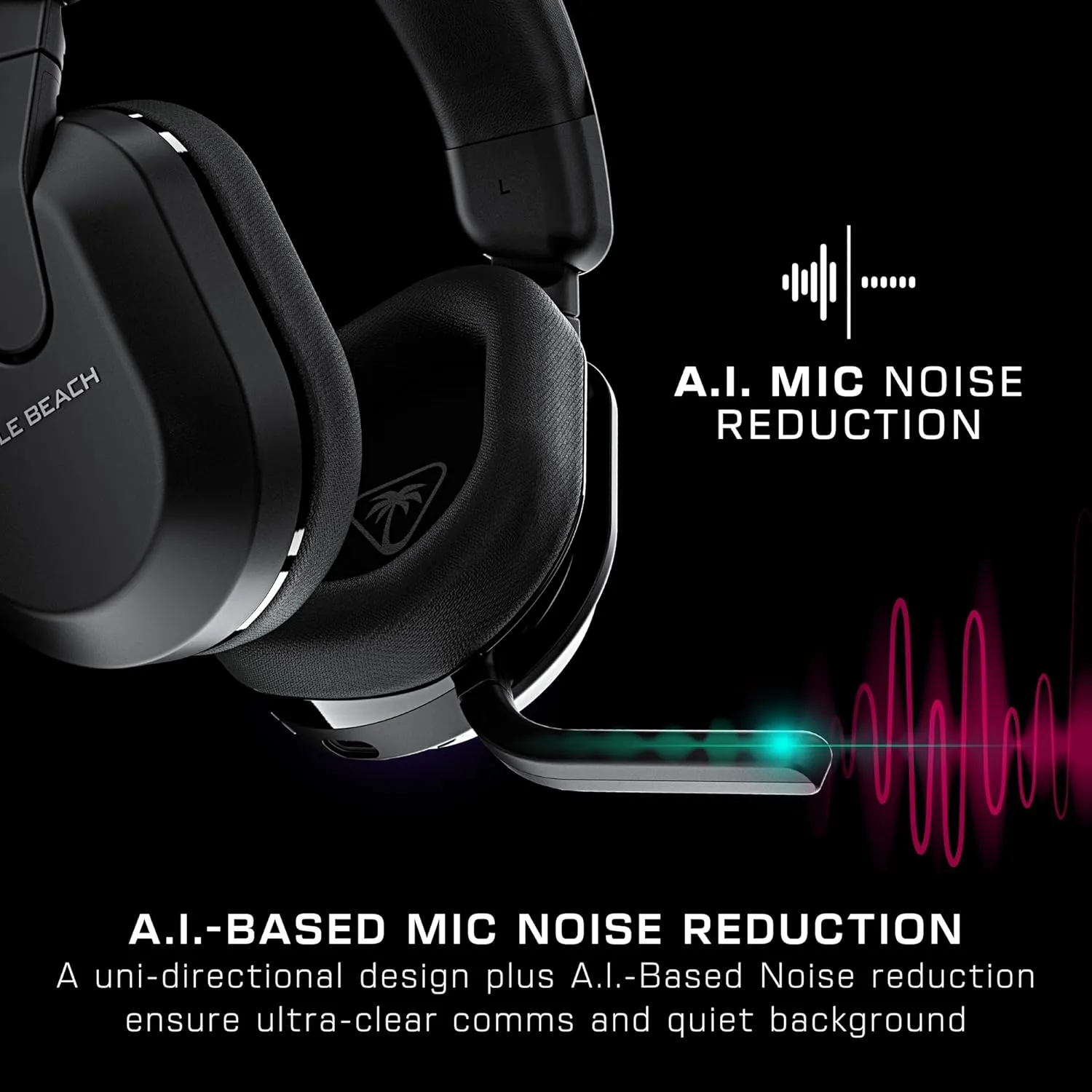 Turtle Beach Stealth 600 Wireless Multiplatform Amplified Gaming Headset for PC, PS5, PS4, & Mobile – Bluetooth, 80-Hr Battery, Noise-Cancelling Flip-to-Mute Mic, Waves 3D Audio –Black