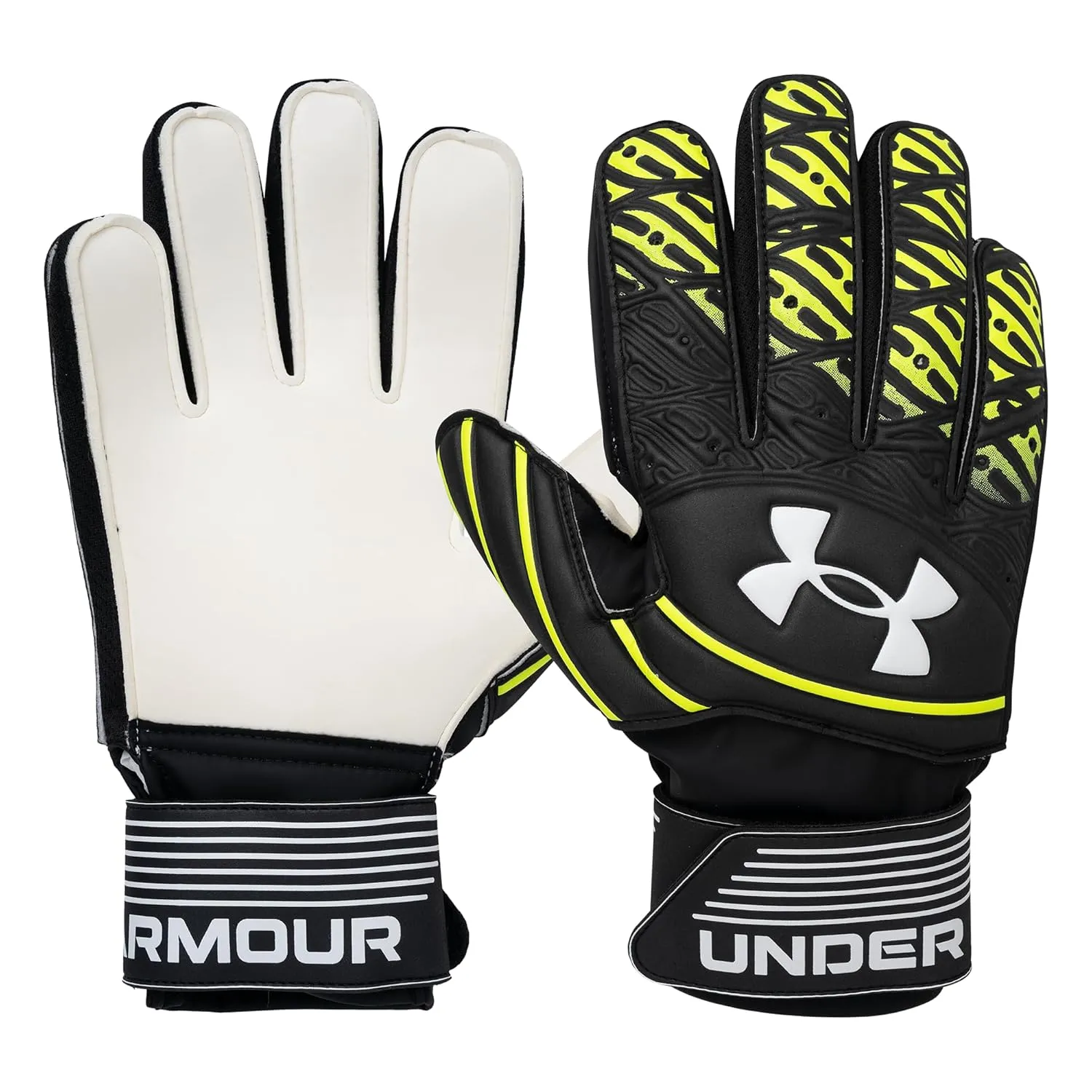 Under Armour UA Magnetico Pro Goalkeeper Gloves Black/High Vis Yellow 9