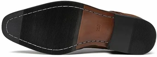 Urban Men's Transitional Dress Oxfords Hybrid Mesh-Leather Construction with Vortex Ventilation Channels