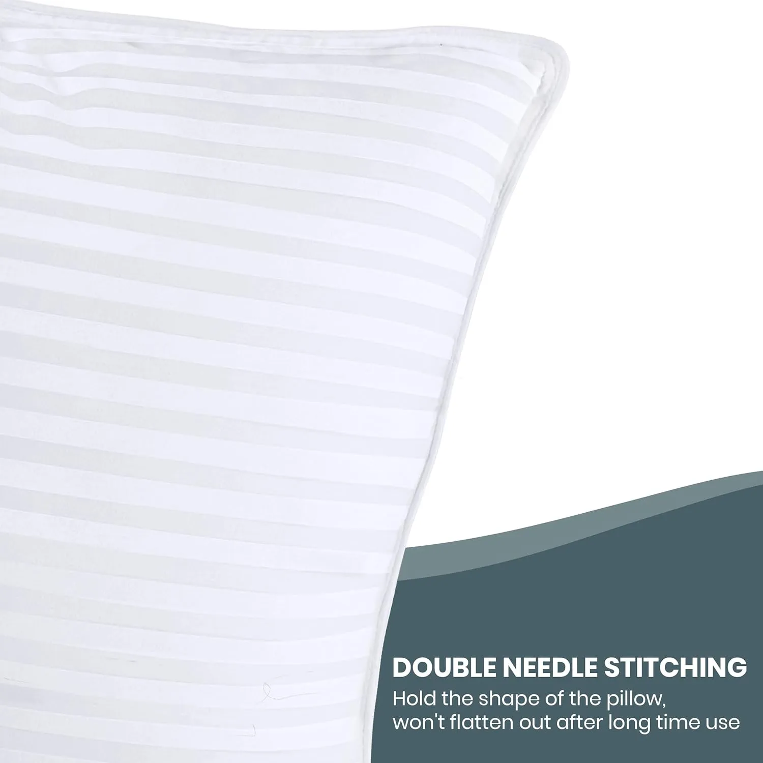 Utopia Bedding Bed Pillows for Sleeping Standard Size (White), Set of 2, Cooling Hotel Quality, for Back, Stomach or Side Sleepers