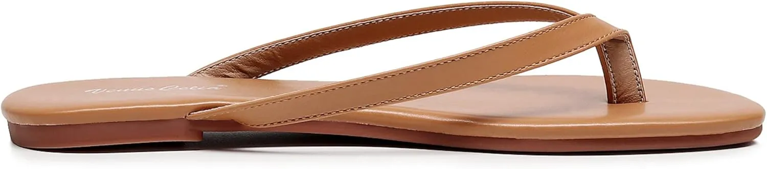 VenusCelia Women's Colorful Wide Flip Flop
