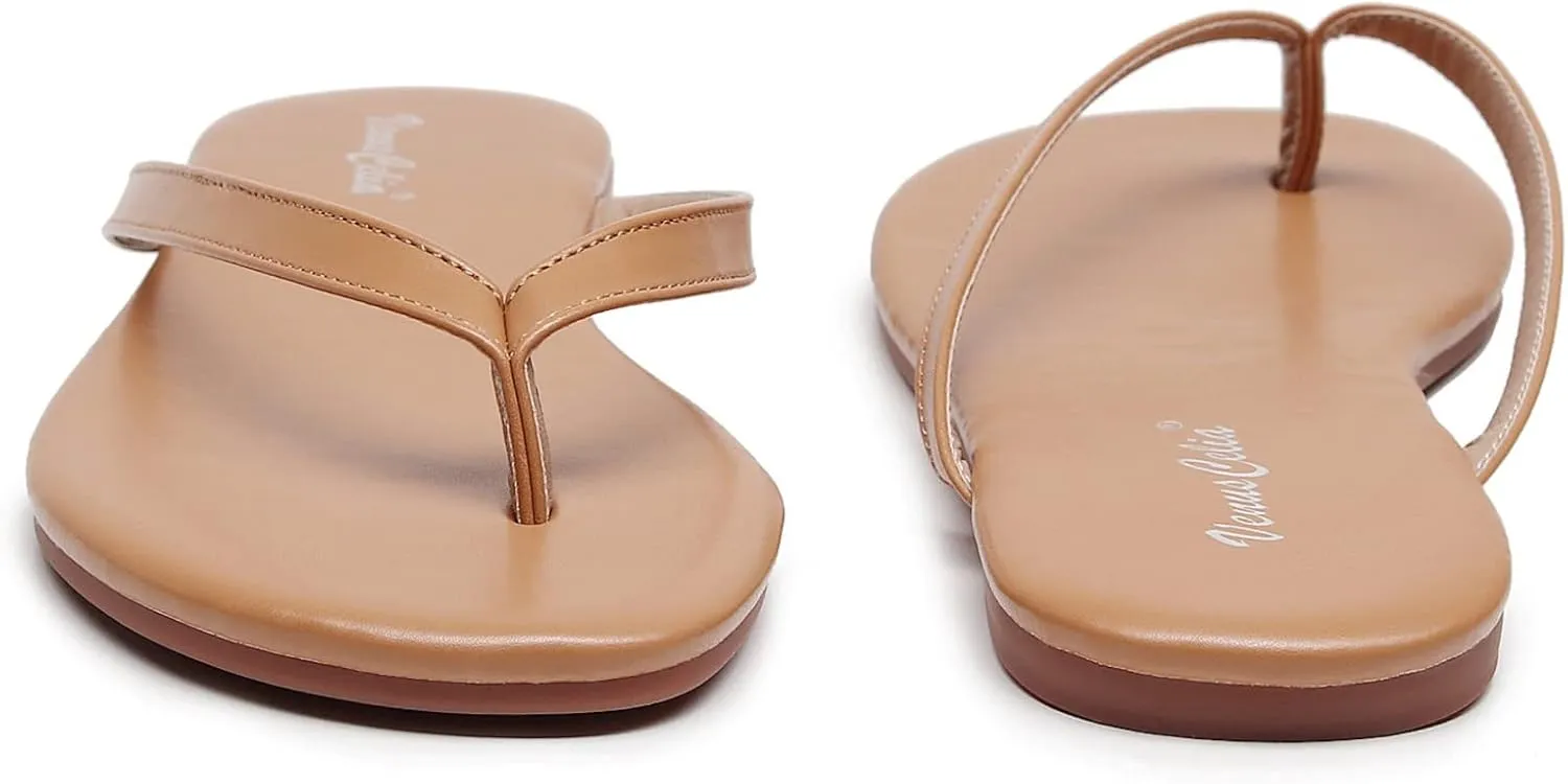 VenusCelia Women's Colorful Wide Flip Flop