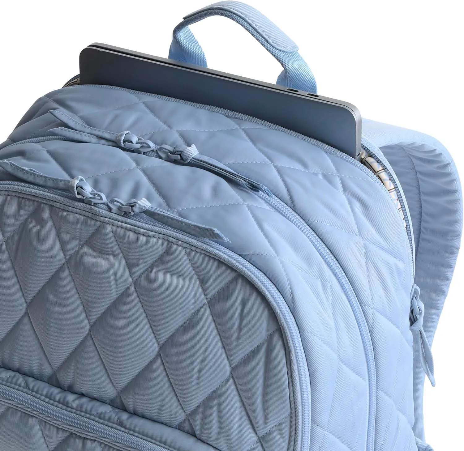 Vera Bradley Performance Twill Large Bancroft Backpack, Soft Chambray