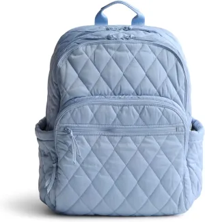 Vera Bradley Performance Twill Large Bancroft Backpack, Soft Chambray