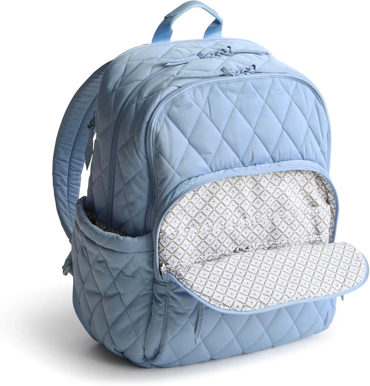 Vera Bradley Performance Twill Large Bancroft Backpack, Soft Chambray