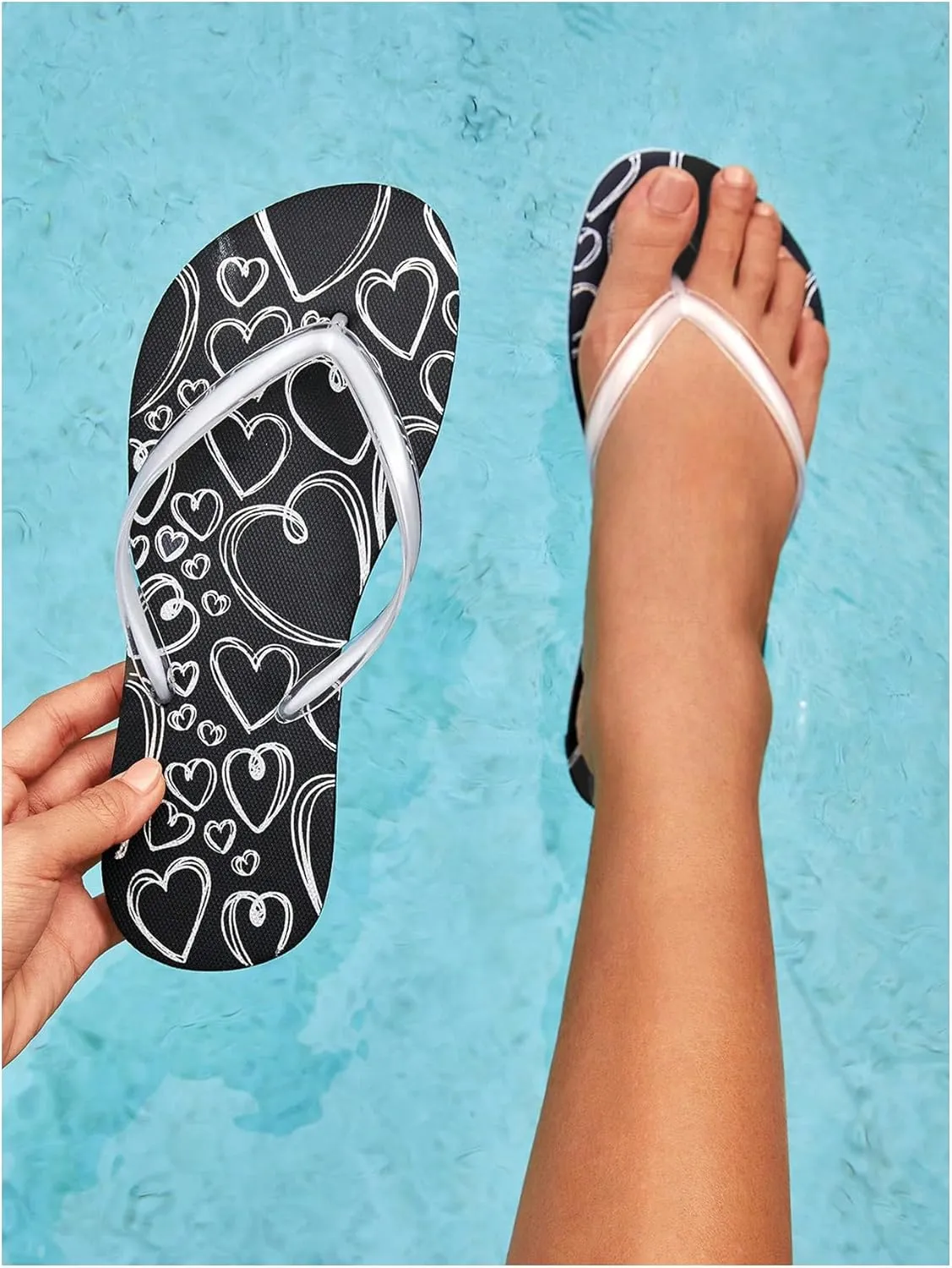 Verdusa Women's T-Strap Thong Flat Sandals Square Toe Slip On Flip Flops