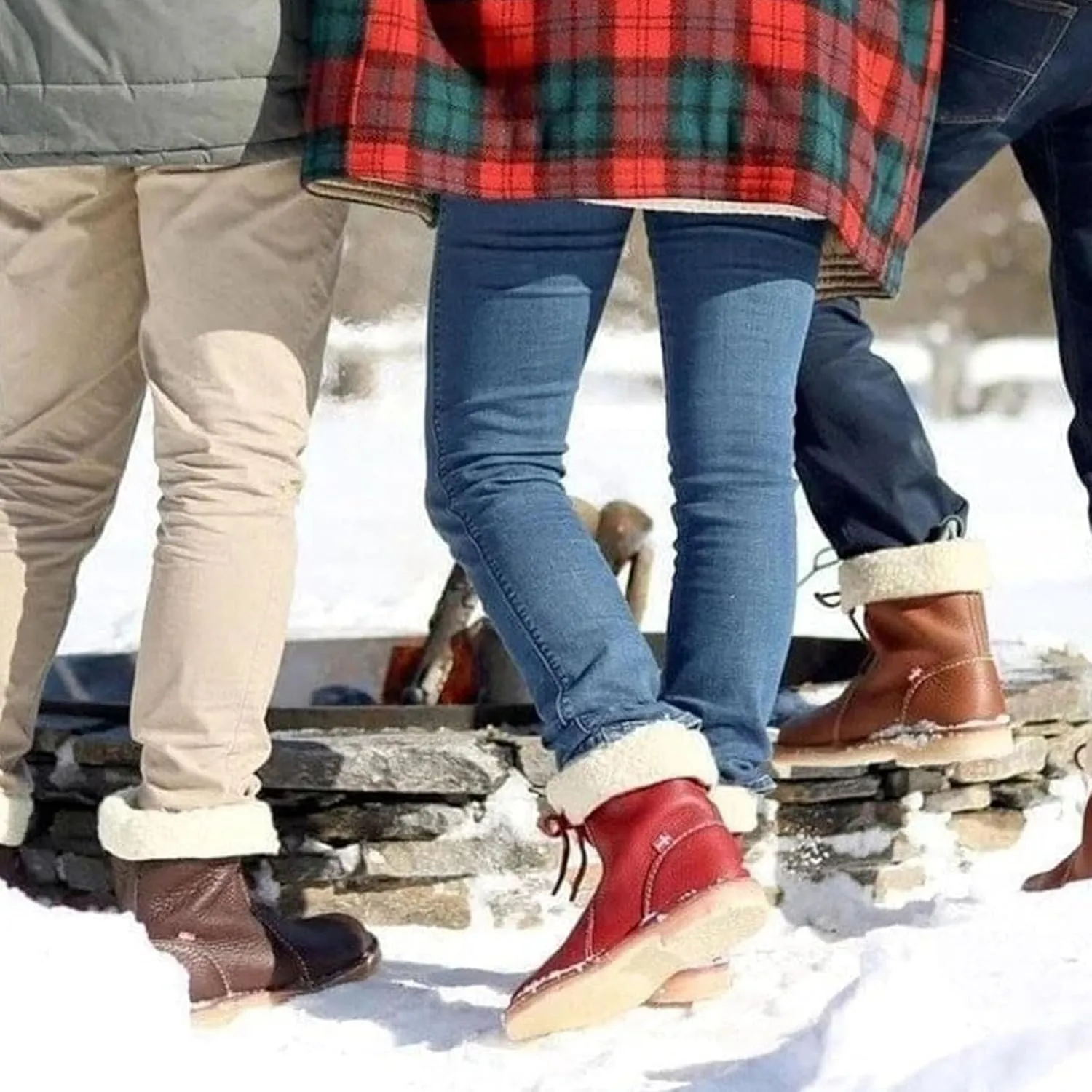 Vintage Buttery-Soft Waterproof Wool Lining Boots,Vintage Buttery-Soft Wool Lining Boots PU Leather