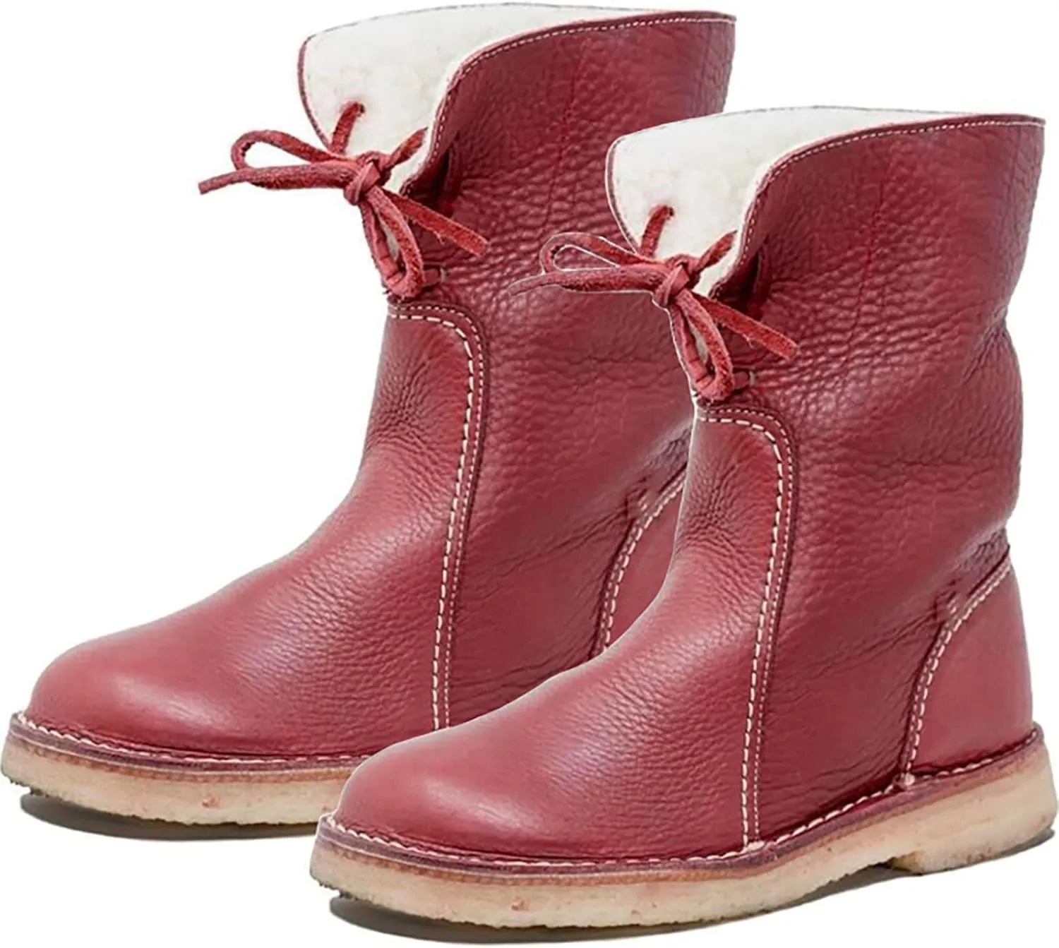 Vintage Buttery-Soft Waterproof Wool Lining Boots,Vintage Buttery-Soft Wool Lining Boots PU Leather