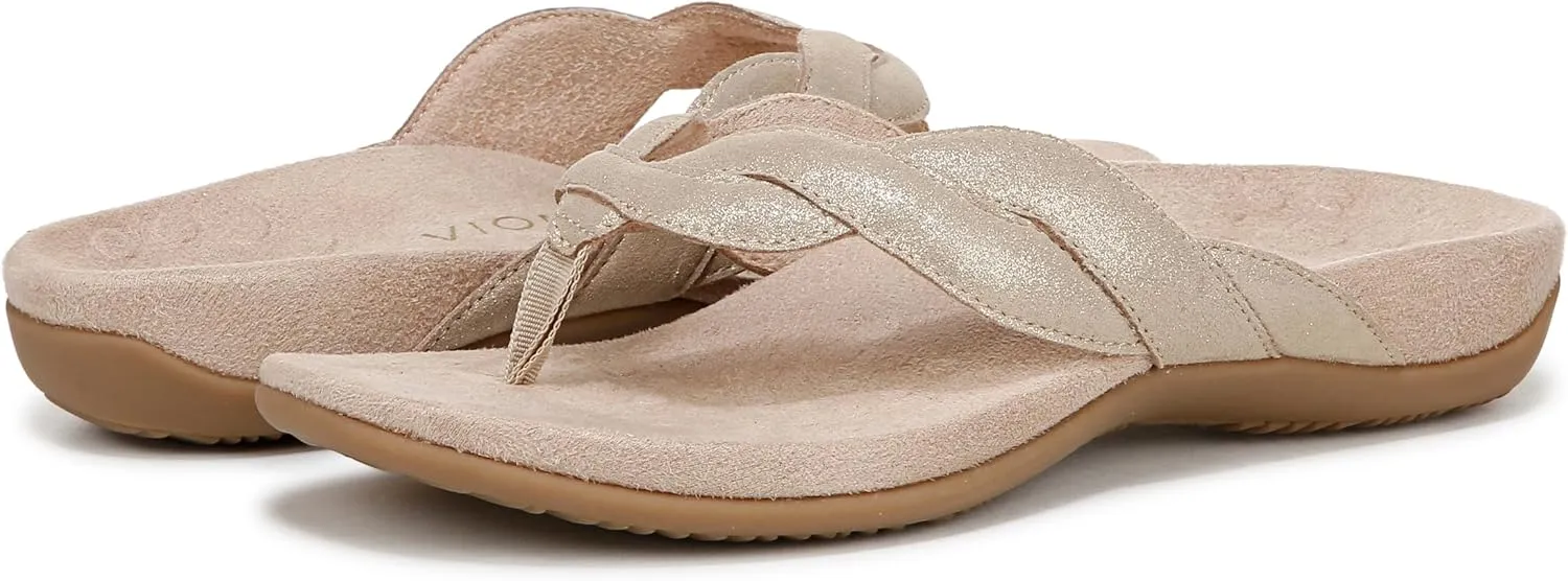 Vionic Women's Bella Braid Thong Sandals Flip-Flop