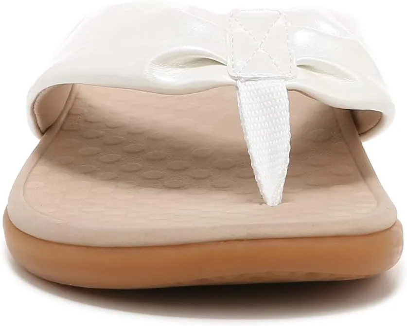 Vionic Women's Tide Melo Toe-Post Sandal- Supportive Flip Flop Slides That Includes an Orthotic Insole and Cushioned Outsole for Arch Support, Medium Width, Sizes 5-12