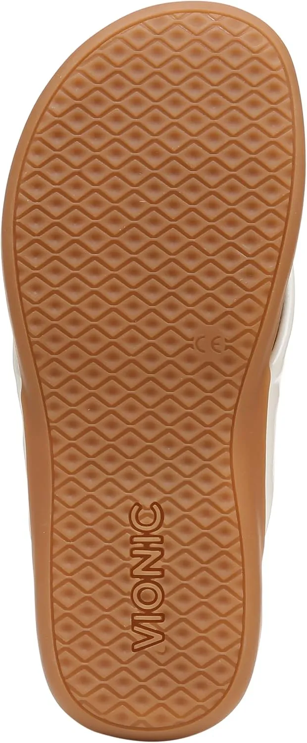 Vionic Women's Tide Melo Toe-Post Sandal- Supportive Flip Flop Slides That Includes an Orthotic Insole and Cushioned Outsole for Arch Support, Medium Width, Sizes 5-12