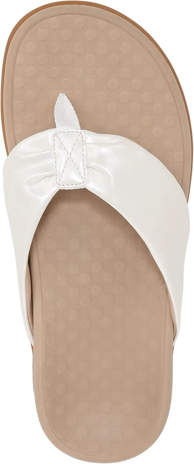 Vionic Women's Tide Melo Toe-Post Sandal- Supportive Flip Flop Slides That Includes an Orthotic Insole and Cushioned Outsole for Arch Support, Medium Width, Sizes 5-12