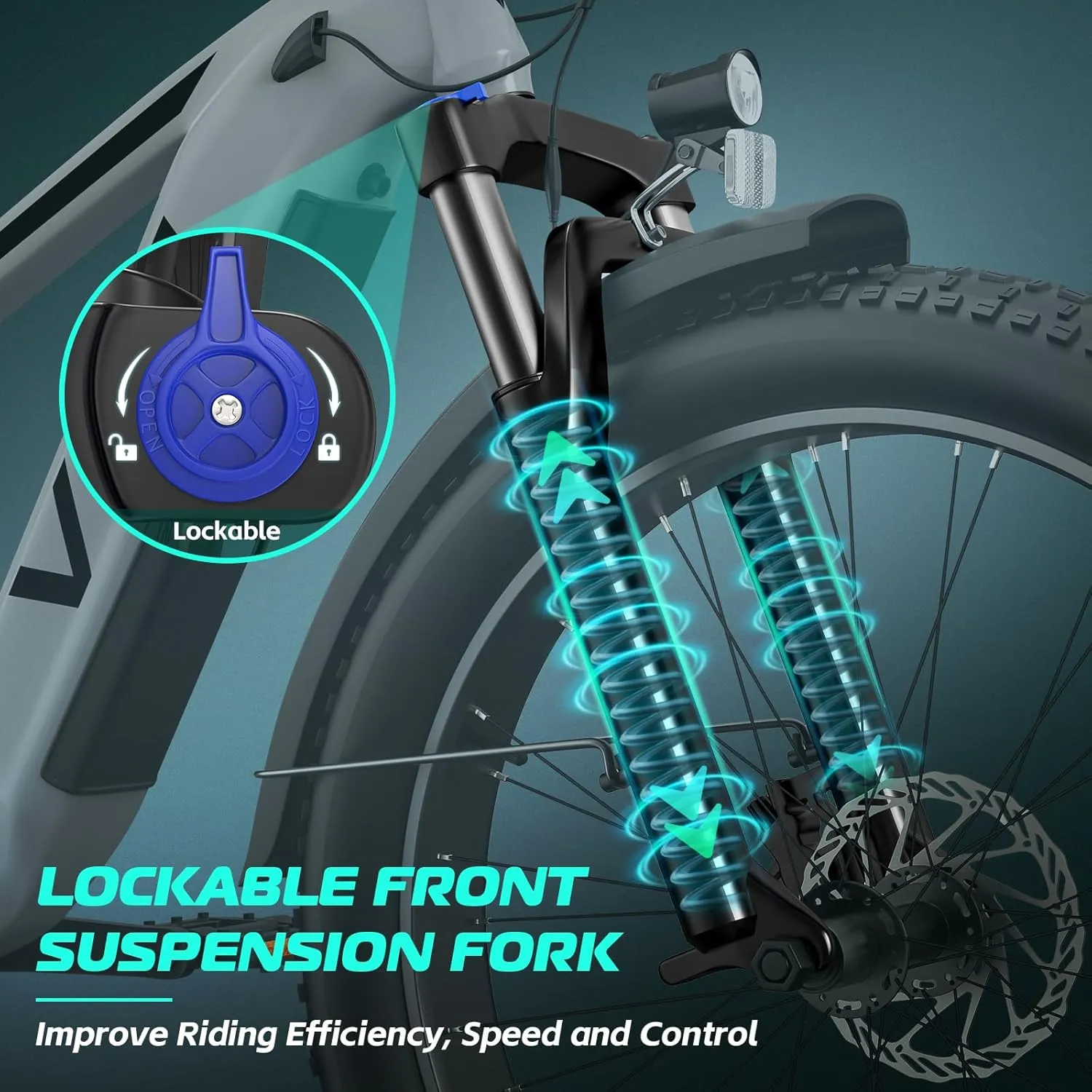 Vivi ACE01 Electric Bike for Adults, 26" x 4.0 Fat Tire Ebike, 1475W Peak Motor Torque Sensor Electric Mountain Bike, 25MPH Electric Bicycle with 48V 15AH Battery, Hydraulic Brake, UL 2849 Certified